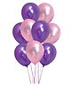AMFIN Metallic Balloons with Ribbons set Pink & Purple - Pack of 26