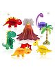 AMFIN Dinosaur Theme Birthday Decorations / Volcano Theme / Honeycomb Paper Decoration / Birthday Kids Party Supplies / Animal Party Theme - Pack of 7