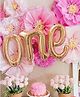 Johra ONE Alphabet Foil Balloons, 1st birthday decoration - RoseGold