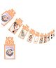 Johra New Born First Year Birthday Photo Banner - Orange