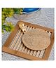 Organic B Round Shaped Natural Loofah 2 Pieces - Brown 