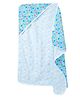 Babywish 100% Terry Cotton Hooded Towel Fruits Print - Blue