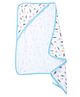 Babywish 100% Terry Cotton Hooded Towel Candy Print - Blue