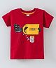 Grab It Half Sleeves T-Shirt Text Print - Red