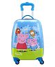D Paradise Luggage Trolley Bag Peppa Pig Print Green Blue - 14 Inches