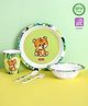 Babyhug Feeding Set Green Set of 5 (Colour & Print May Vary)