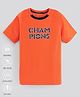 Pine Active Half Sleeves Tee Text Print - Orange