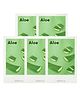 Missha Airy Fit Sheet Mask Aloe for Dry Skin Pack of 5 - 19 g Each