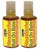 ByGrandma Headache Roll On Balm for Migraine Pain Relief (50ml) | A blend of 8 herbal essential oils | Sinusitis Relief Massage Oil (Pack of 2) - 50 ml