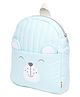 Masilo Organic Cotton Quilted kids backpacks For kids, Water and stain resistant Coating, With Adjustable cotton straps, Filling: Recycled polyester, 2 to 5 Years- Bear - Blue