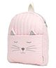 Masilo Organic Cotton Quilted kids backpacks For kids, Water and stain resistant Coating, With Adjustable cotton straps, Filling: Recycled polyester, 2 to 5 Years- Kitten - Pink
