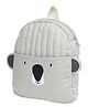 Masilo Organic Cotton Quilted kids backpacks For kids, Water and stain resistant Coating, With Adjustable cotton straps, Filling: Recycled polyester, 2 to 5 Years- Koala - Grey