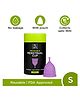 Pee Safe Reusable Menstrual Cup With Medical Grade Silicone Purple - Extra Small