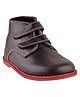 Beanz Solid Leather Shoes - Brown