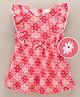 Babyhug Flutter Sleeves 100% Viscose Frock Floral Print - Pink
