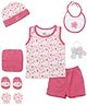 M&M Infant Clothing Gift Set Dark Pink - 9 Pieces