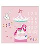 Babymoon Milestone Newborn Baby Photo Prop Bedsheet Horse Print - Pink