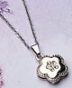 Jewelz Stone Detailing Floral Pendant With Chain - Silver