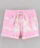 Little Kangaroos Mid Thigh Shorts Placement Print - Pink