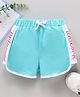Babyhug Knit Shorts Placement Print- Blue