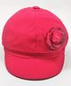 Kid-O-World Pom Pom Applique Solid Cap - Dark Pink-  Circumfernce -52 Cms