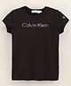 Calvin Klein Cap Sleeves T-Shirt Logo Print - Black