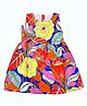 MayRa Knits Sleeveless Floral Print Dress - Red