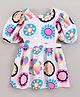 Vitamins Half Sleeves Frock Floral Print - Multicolor