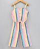 Vitamins Singlet Sleeves Jumpsuit Stripes Print - Multicolour