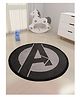 Marvel By Athom Living Captain America Shield Round Carpet - Black Grey