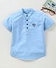 TONYBOY Half Sleeves Solid Shirt - Blue