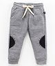TONYBOY Full Length Patch Detail Track Pants - Grey