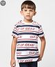 Jack & Jones Junior Half Sleeves Cotton T-Shirt Solid- Black White