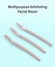 Facial Razor Makeup Tool Pack of 3 Grey -  Length 15.5 cm