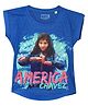 Marvel By Wear Your Mind Short Sleeves America Chavez Print Top - Blue