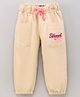 Vitamins Full Length Lounge Pants Text Print - Light Brown