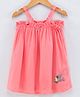Vitamins Singlet Top Bird Embroidered - Peach