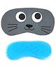 Jenna Eyes Cat Grey Face Sleeping Eye Mask With cooling Gel