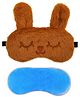 JENNA Sleeping Eye Mask With Cooling Gel Bunny Tear Face Print - Brown