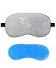 Jenna ZZZ Silver Printed Sleeping Eye Mask With Cooling Gel - Grey