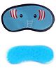 Jenna Elephant Face Sleeping Eye Mask With Cooling Gel - Blue