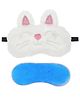 Jenna Fur Cat White Cute Sleeping Eye Mask With Cooling Gel - White Pink