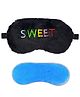 Jenna Fur Sweet Black Cute Sleeping Eye Mask With Cooling Gel