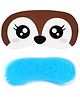 Jenna Puppy Eyes Brown Face Sleeping Eye Mask With Cooling Gel - Brown