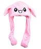 PLUSPOINT Ear moving Plush Animal Hat Bunny Hat Rabbit Hat Funny Interactive Hat - Pink