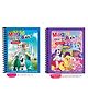 PLUSPOINT Magic Water Quick Dry Water Coloring Book Doodle with Magic Pen Painting Board Pack of 2 - English (Print May Vary)