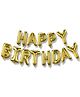 PLUSPOINT Party decoration items Balloons Different Themes Air Pump Balloon Props for Event and Party Decoration Golden Happy Birthday Foil Balloon Golden -  Pack of 13
