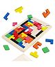 Pluspoint Russian Tangram Colorful Brain Teasers Wooden Jigsaw Puzzles Toy Multicolour - 40 Pieces