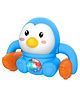 PLUSPOINT Dancing & Musical Penguin Toys with 360° Roll & Glow Music & Light - Blue