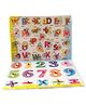 PLUSPOINT Wooden Educational Toddlers Puzzles Abc 123 Wooden Alphabet Number Shape Puzzles Toddler Learning Puzzle Toys 2 in 1 Puzzle for Toddlers ABC & 123 Puzzle - (Color May Vary)